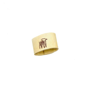Leather Napkins Ring with Print