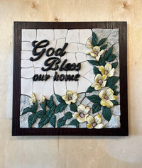 God Bless Our Home Marble Frame