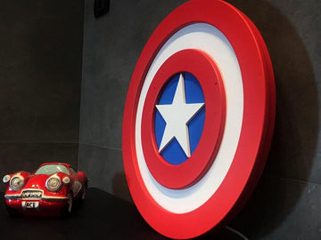 Shiny Delightful Kid's Lightning with Captain America Shield