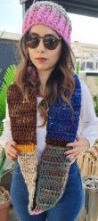 Distinctive Hand-Made Crochet Scarf With Hat