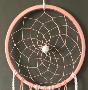 Large Pink Dream Catchers Wall Hanging