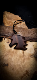 Elegant Wooden Horse Pendant Necklace