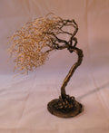 Unique Wind Swept Wire Tree Sculpture