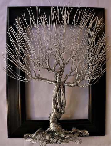 Unique Handcrafted Housewarming Silver Wire Tree Sculpture
