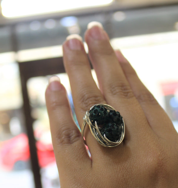 Beautiful Ladylike Wire on Stone Ring