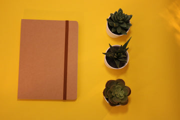 Beige Classic Notebook with Rubber Band