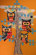 Silver Frame with Shiny Owls Style Drawing