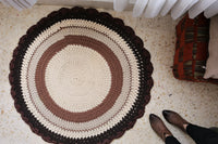 Customized Heartwarming Rounded Rug Crochet