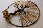 Unique Handcrafted Housewarming  Autumnal Wire Tree Sculpture with Rounded Frame