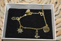 Silver/Gold-Plated Bracelet with multi small charms