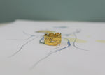 Silver gold-plated ring with personalized name