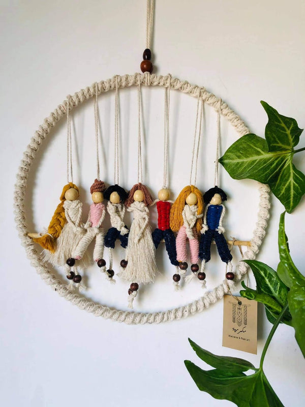 Family Macrame Wall Hanging Decoration