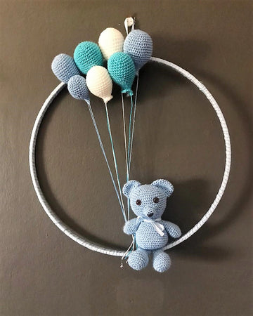 Bear Wall Hanging Pattern, Crochet Nursery Decor Pattern