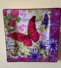 Fancy Decoupage Wall Plate Decor with Bright Colors
