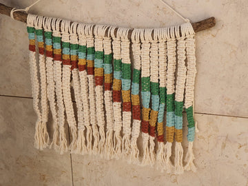 Rainbow  Macrame Wall Hanging