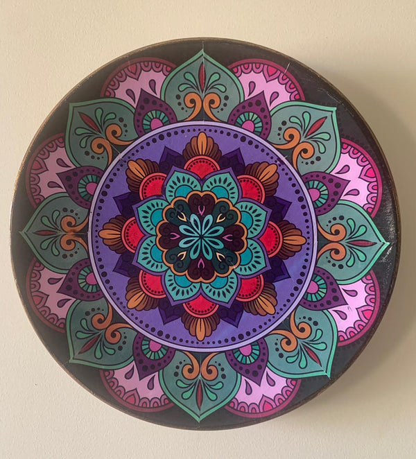 Fancy Colorful Decoupage Wall Plate Décor