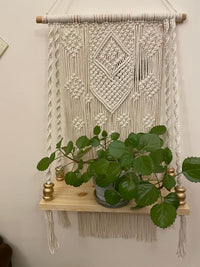 Vintage Style Macrame Shelf