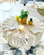 Rounded Macrame Table Cover