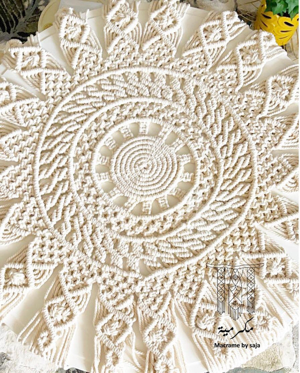 Rounded Macrame Table Cover