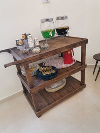 Unique High Quality Wooden Table  With Two Shelves