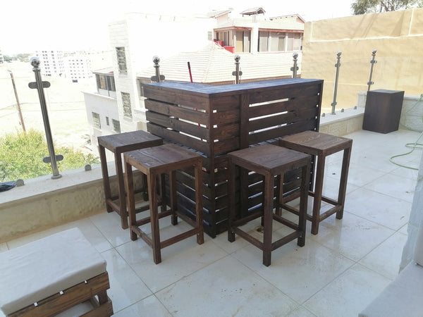 Wooden Corner With 4 Chairs