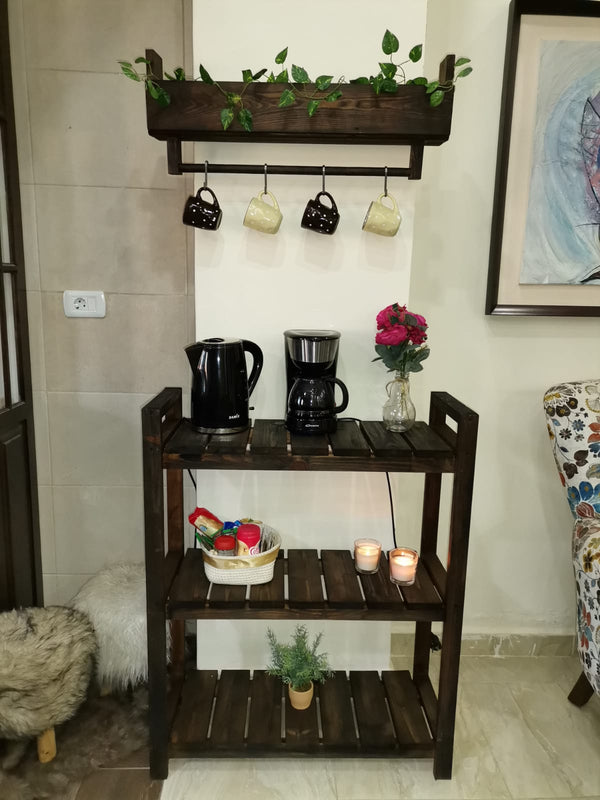 Unique High Quality Wooden Table  With Three Shelves