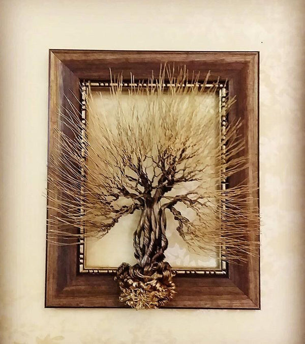 Unique Handcrafted Housewarming Gold Wire Tree Sculpture