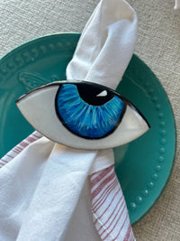 Evil Eye Napkin Ring Set Of Eight