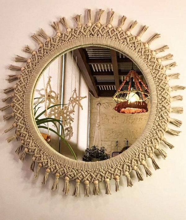 Macrame Bohemian Mirror