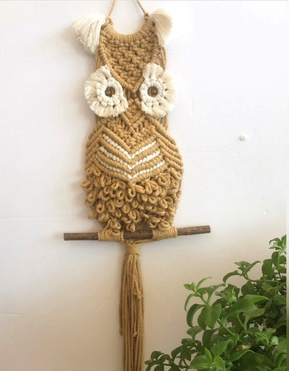Owl Macrame Wall Hanging