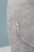 Silver Men Necklace with Personalized Words