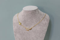 Silver gold-plated Necklace with Arabic word and cute little heart shape