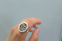 Silver Ring with Arabic calligraphy words