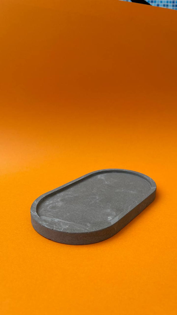 A Unique Concrete Censer With Tray