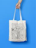 Handmade Tote Bag With original One line Art