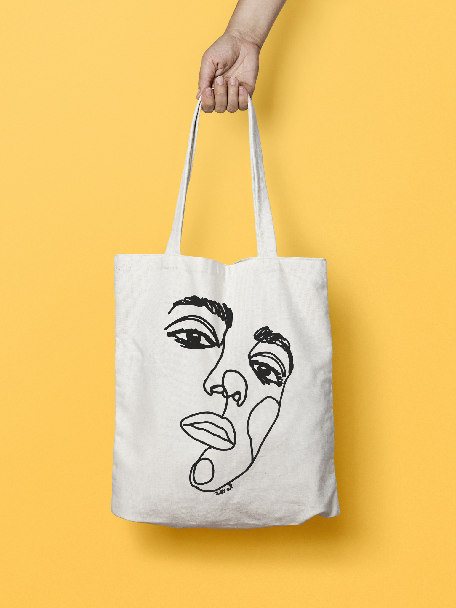 Handmade Tote Bag With original One line Art Youniche Shop